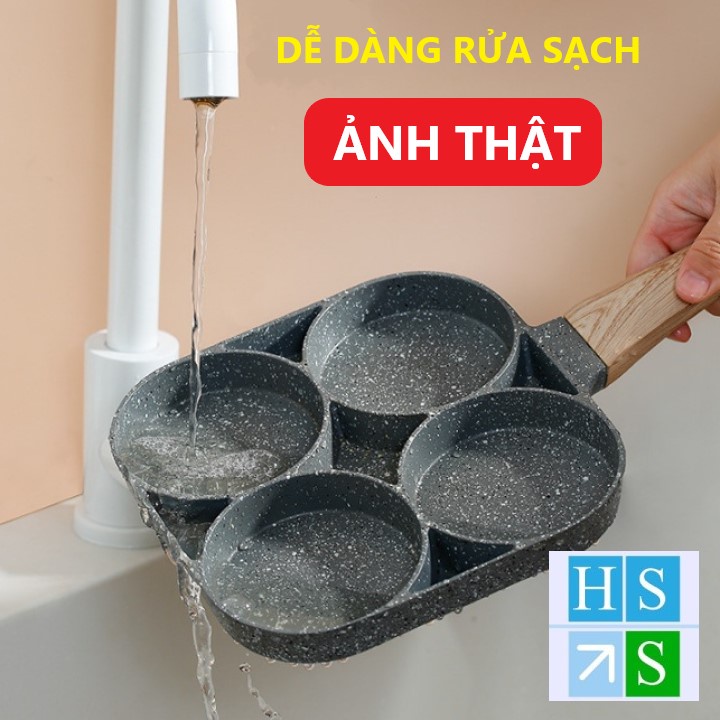 Chảo 4 ngăn chiên rán trứng làm bánh chống dính dùng được mọi loại bếp - HS Shop Thủ Đức
