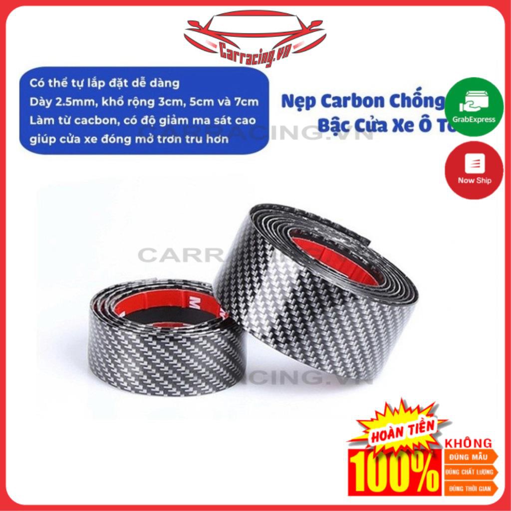 Nẹp chống xước ô tô CARRACING Nẹp cacbon bảo vệ Xe Hơi bước chân cửa xe oto , 3cm, 5cm, 7cm Nội thất phụ kiện đồ chơi | BigBuy360 - bigbuy360.vn