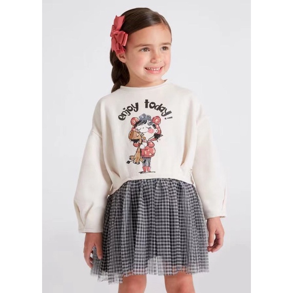 XD- Váy Mayoral phối chân voan size 2y-9y