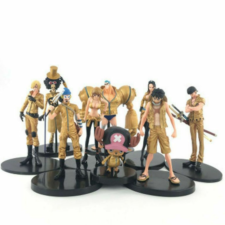 [18CM] COMBO SET 9 NHÂN VẬT TRONG ONE PIECE  LUFFY ZORO SANJI NAMI NICO ROBIN CHOPPER FRANKY USopp Brook bộ mô hình