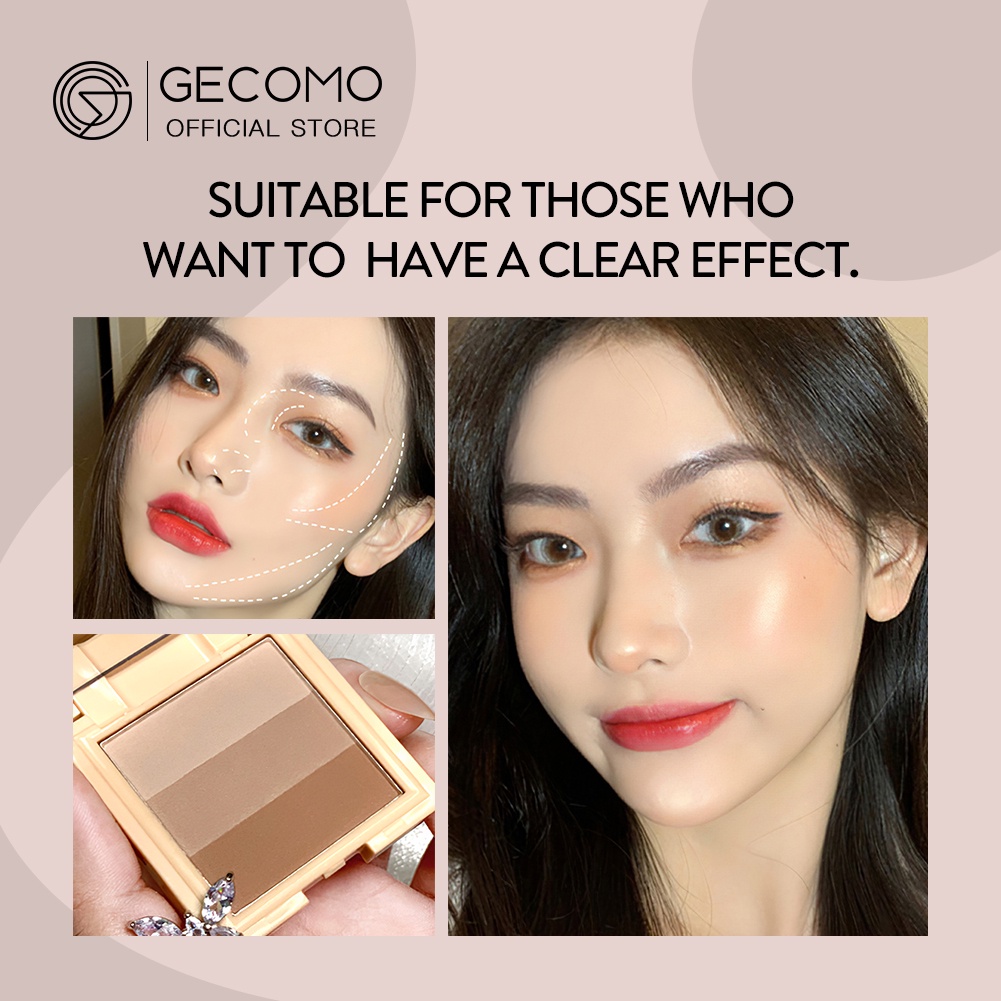 GECOMO  Long Lasting Contour Palette Face Makeup Bronzer Powder Mỹ phẩm