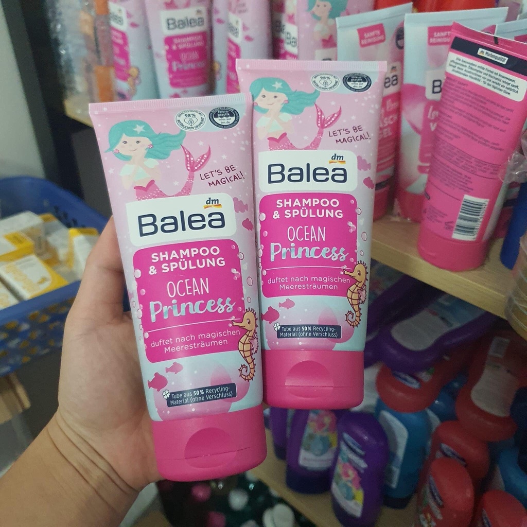 DẦU GỘI VÀ XẢ CHO BÉ BALEA CÔNG CHÚA, 200ML