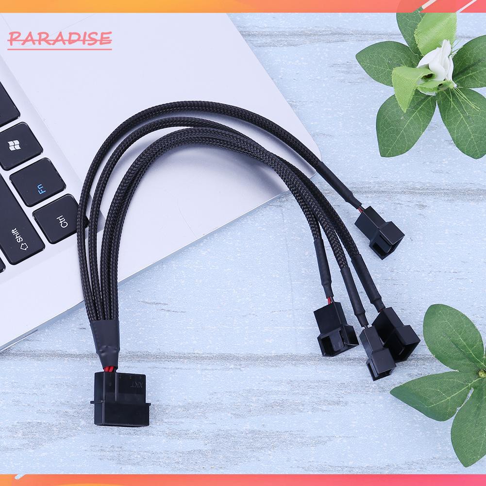 Bộ 2 Dây Cáp Quạt Tản Nhiệt 4pin Ide Molex Sang 4 Cổng 3pin / 4pin