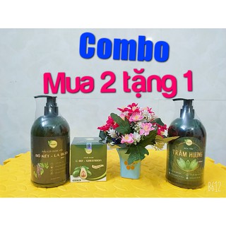 Combo Gội ủ xịt dưỡng tóc GREENBON