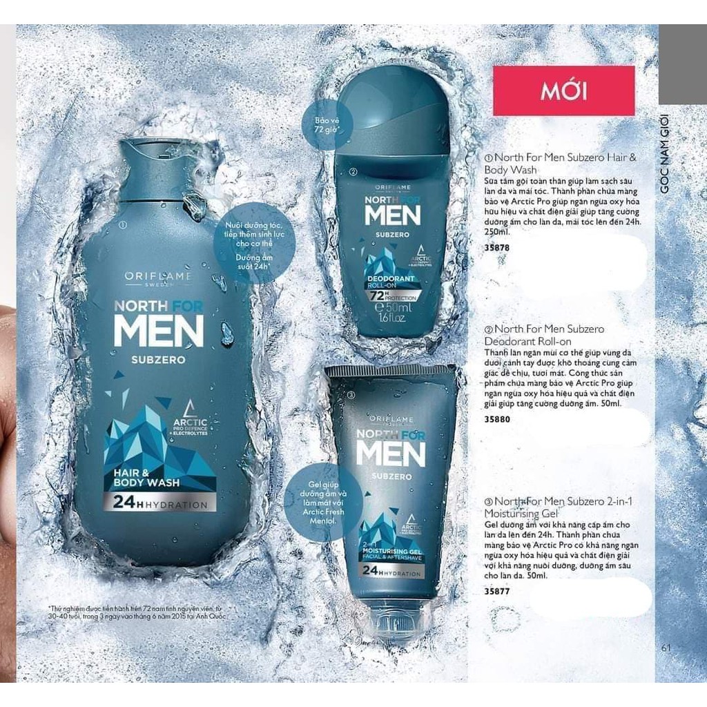 Thanh lăn khử mùi North for Men subzero