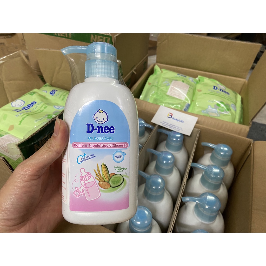 [Rửa bình sữa] Chính hãng Dnee nước rửa bình sữa chai 500ml, túi Organic 600ml