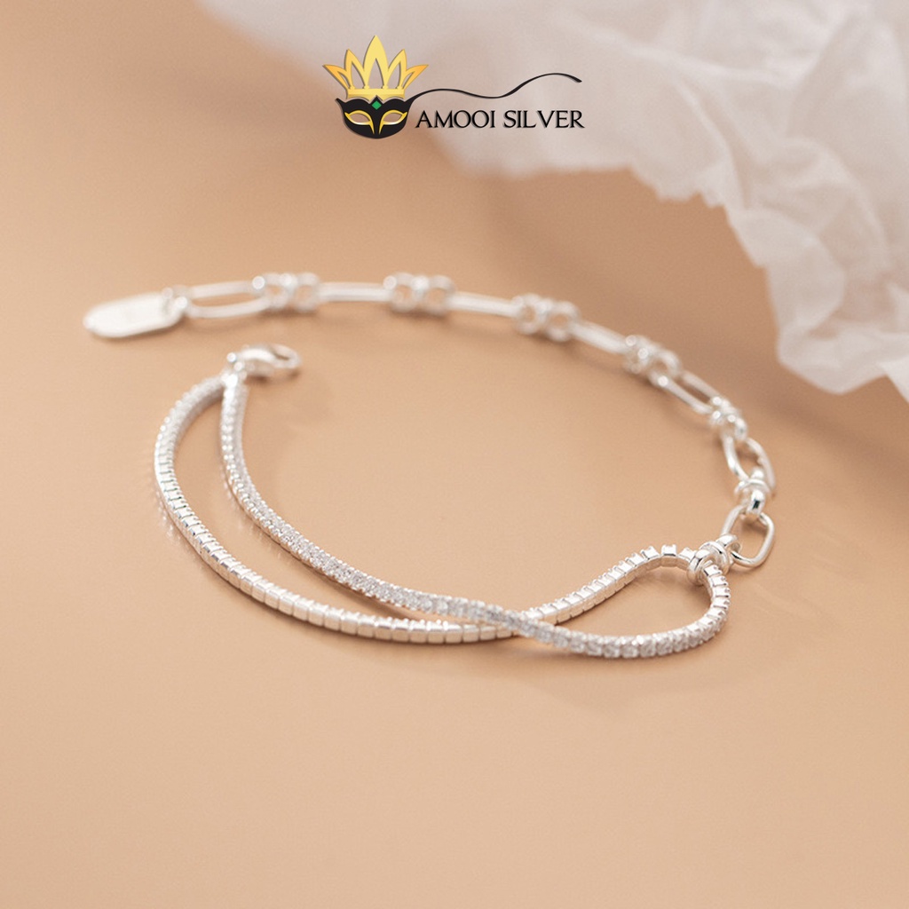 Lắc Tay Bạc S925 Xích Nạm Đá - Amooi Silver AT117