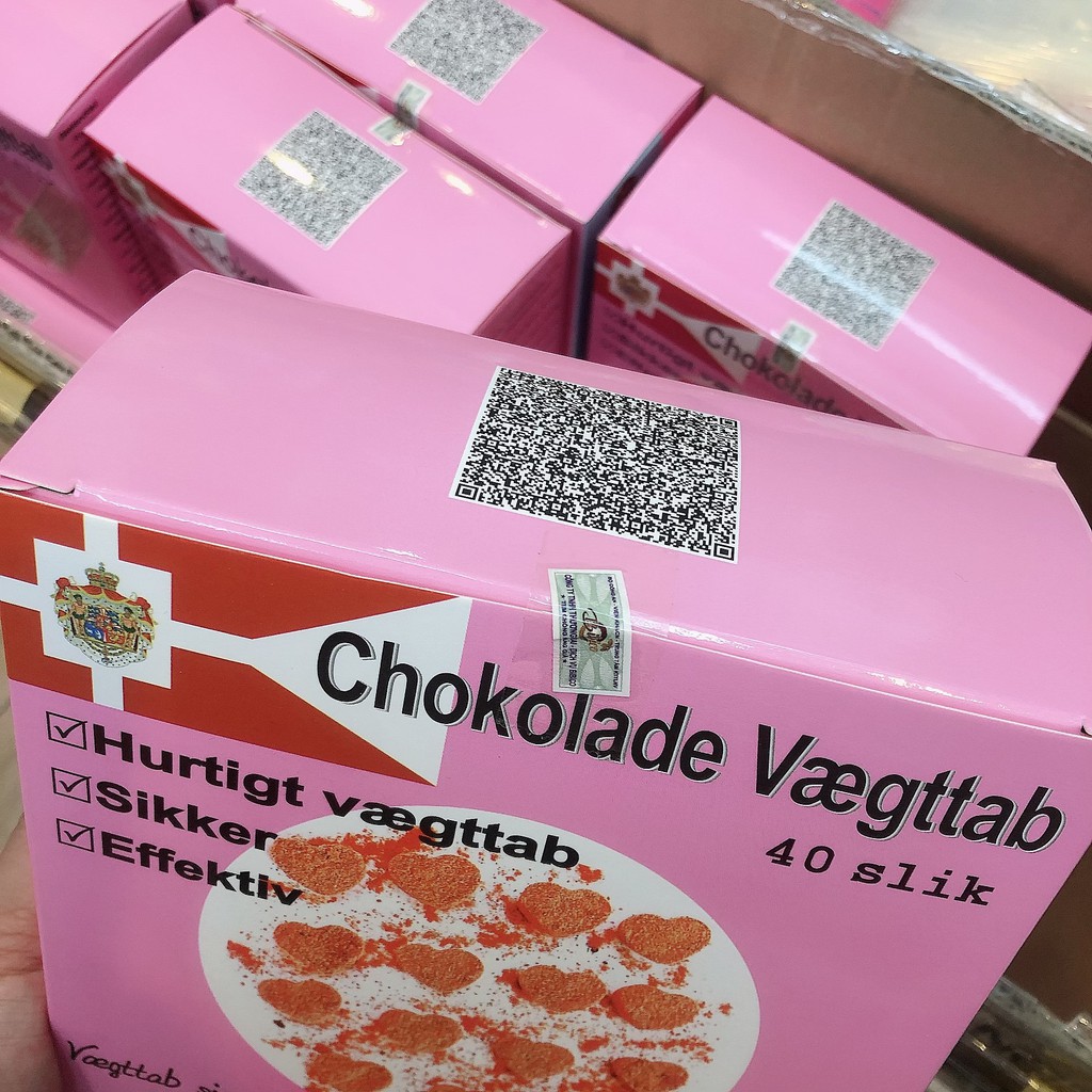 [Hàng cty BIBICO] Kẹo socola giảm cân Đan mạch Chokolade Vaegttab chính hãng hộp hồng | BigBuy360 - bigbuy360.vn