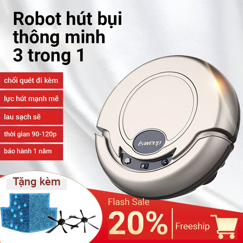 Robot Lau Nhà Hút Bụi Isweep S320 ❤️RẺ VÔ ĐỊCH❤️ Máy Hút Bụi Đa Năng Kết Hợp 3 Trong 1 Hút Bụi, Quét Nhà, Lau Nhà