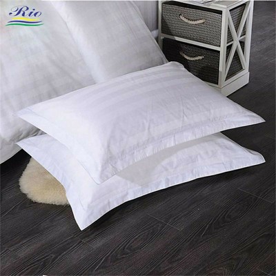Vỏ Gối Cotton Khách Sạn Trắng Sọc RIOTEX Đủ Kích Thước T300