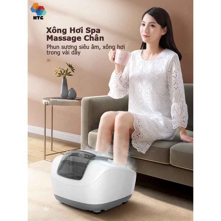 Máy xông hơi massage chân Leerkang 818S có nhiệt hồng ngoại, ánh sáng UV làm trắng, kết hợp sử dụng thảo dược, 4 in 1