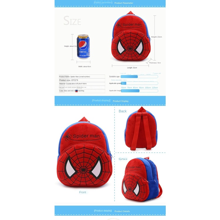 ♛Balo Đi Học Thêu Họa Tiết Hoạt Hình Dễ Thương Cho Bé