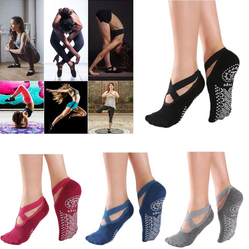 Vớ Yoga Chống Trượt Có Đệm Dính Để Tập Pilates Hoặc Tập Thể Dục Ở Nhà