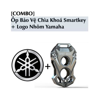 COMBO Ốp Bảo Vệ Remote Smartkey Cho Các Dòng Xe Yamaha + Logo Yamaha Nhôm