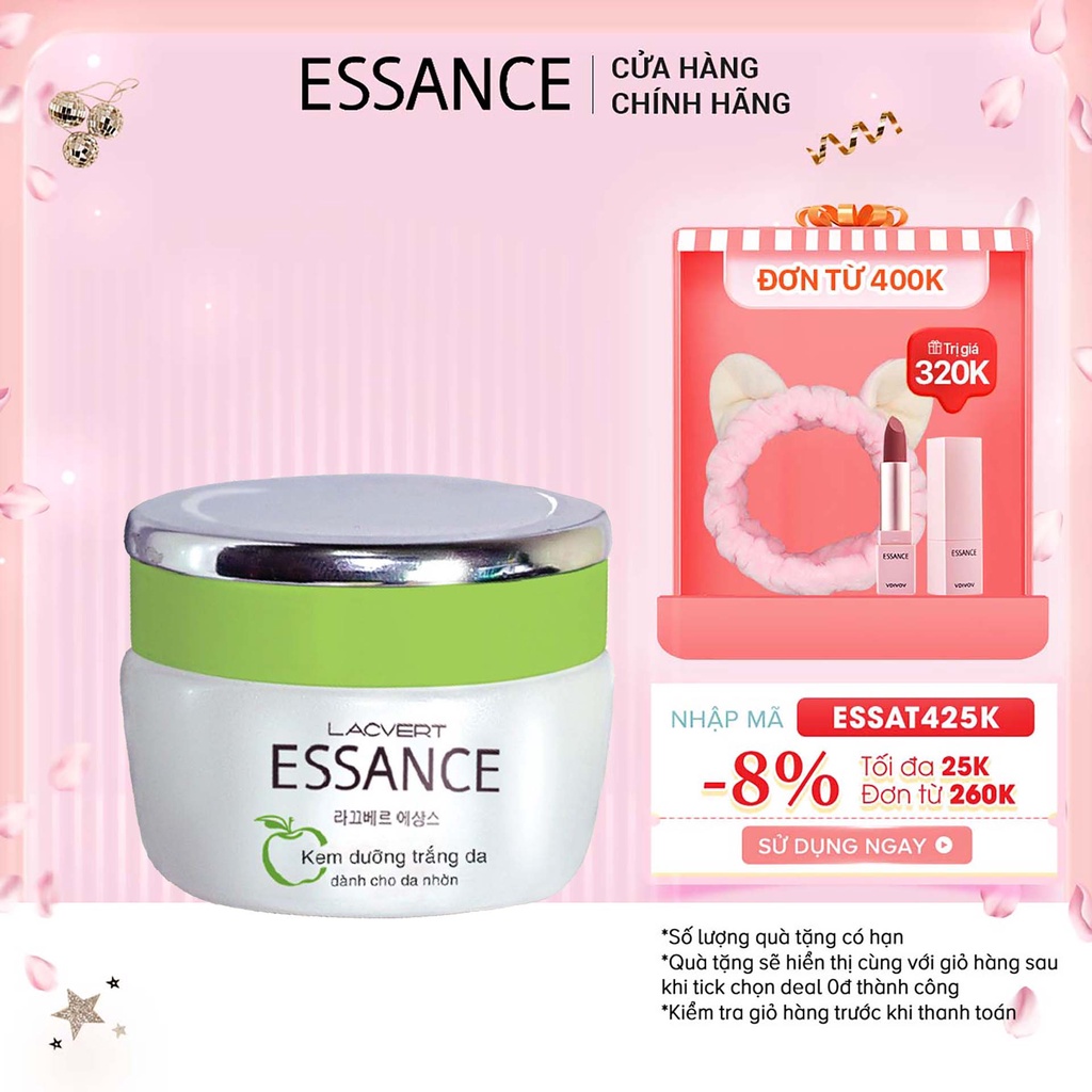 [Mã COSESS4 giảm 8%]Kem dưỡng trắng dành cho da dầu Essance Aqua Whitening Cream For Oily Skin 40g