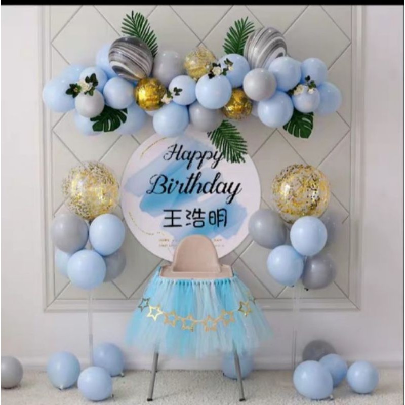 (KÈM BACKDROP MS6) Set bóng trang trí sinh nhật