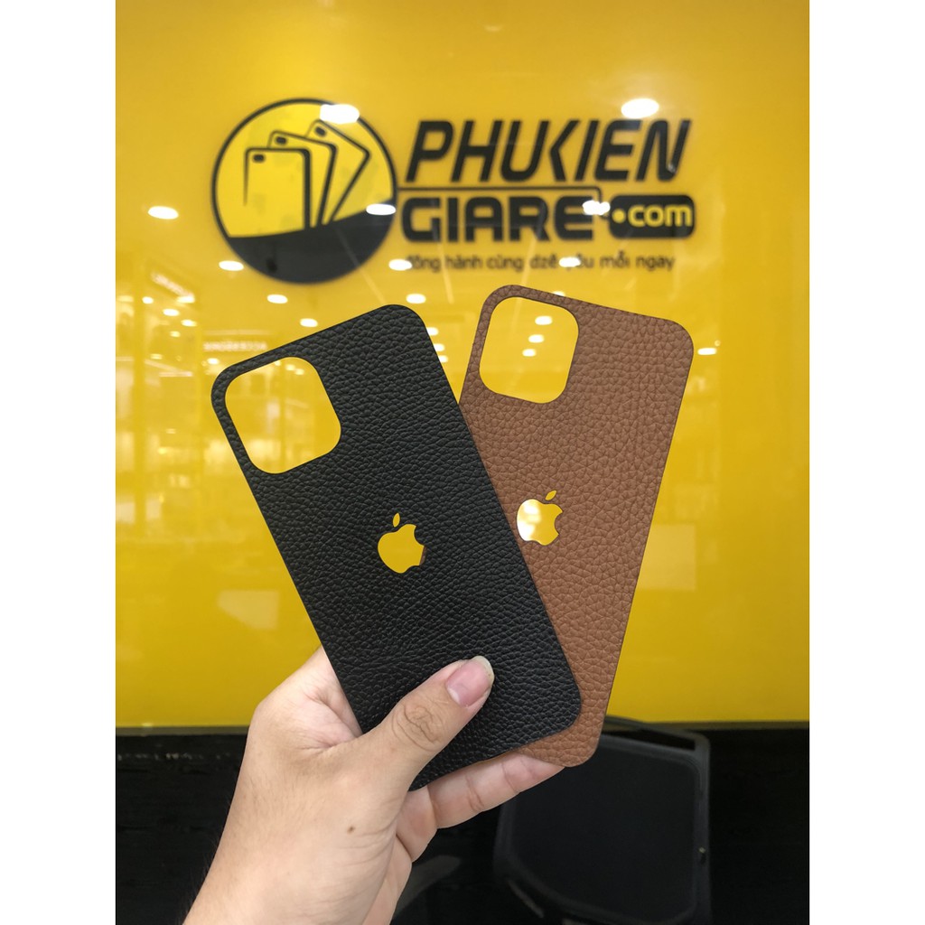 Miếng dán da iPhone 12/12 Pro da bò 100% (Made in Việt Nam)