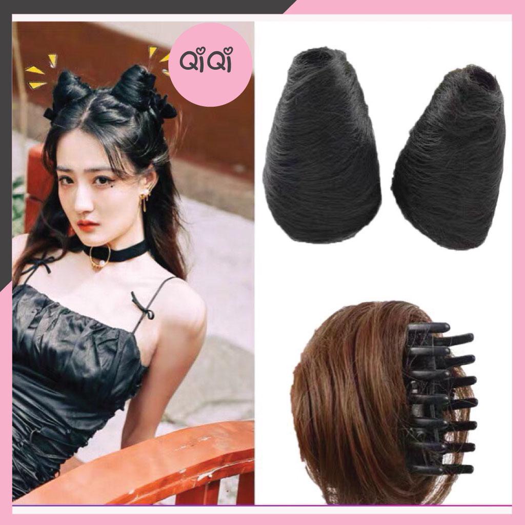 Tóc Giả Búi cute Phong Cách Hàn Quốc QiQiShop