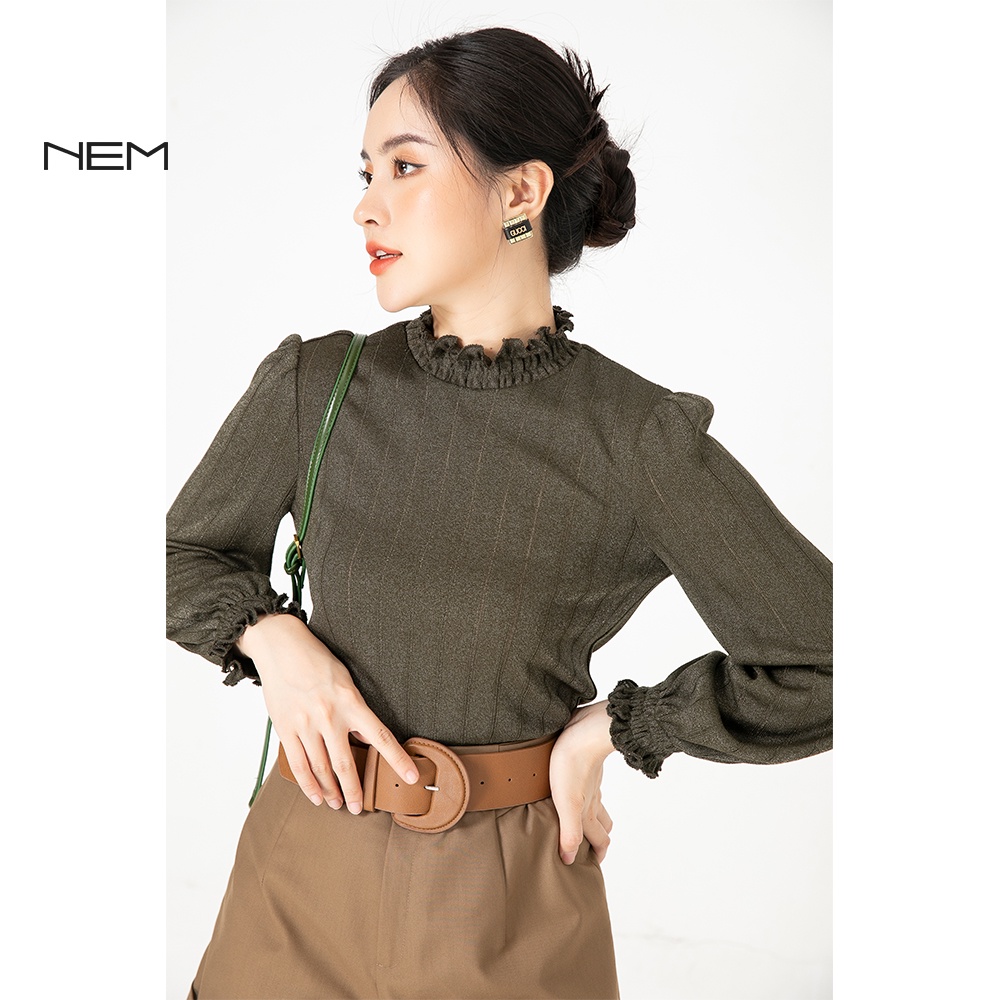 Áo thun nữ thiết kế cổ bèo NEM Fashion TS11712