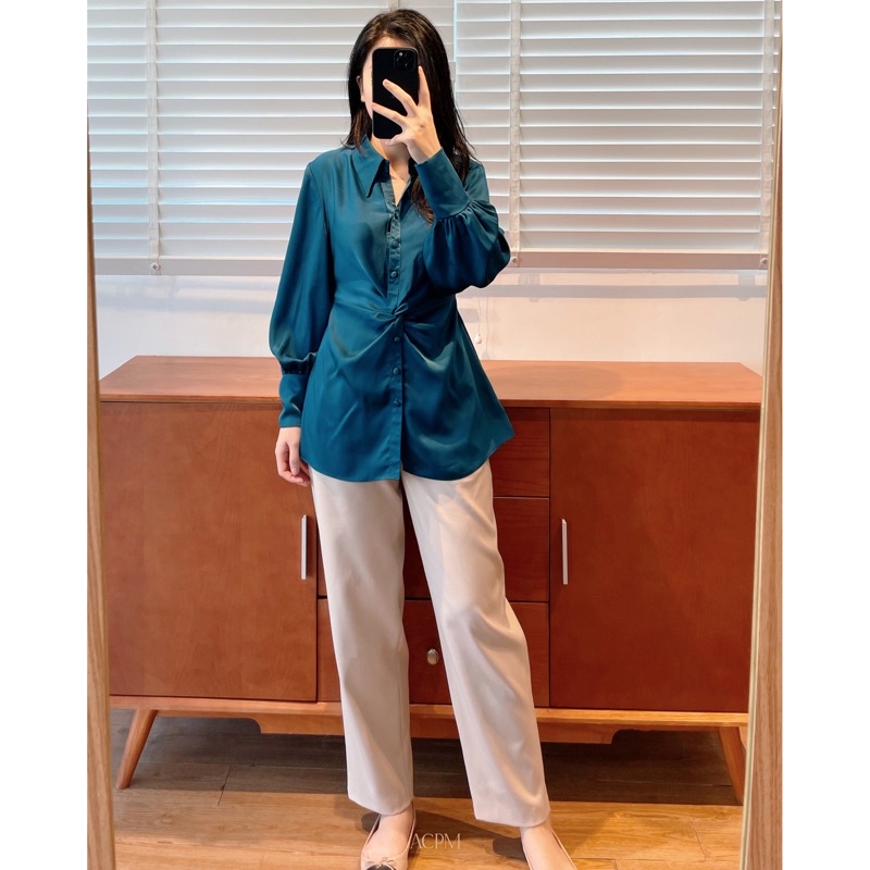 Dasha Trousers / Quần ống suông cạp cao