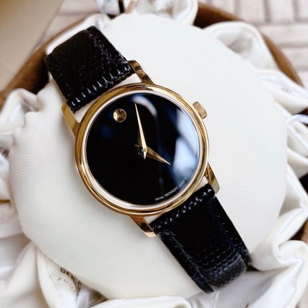 ❣♛☢Đồng hồ Nam (nữ) Movado dây da cao cấp, kinh chống xước - Đồng hồ movado.97