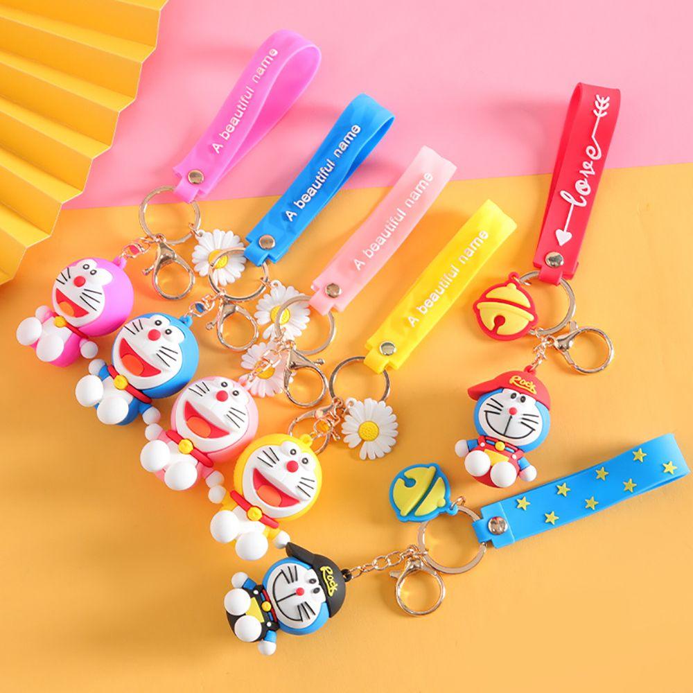 Móc Chìa Khóa Silicon Hình Doraemon Dễ Thương