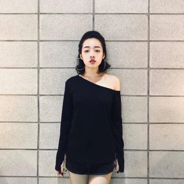 Áo lệch vai ảnh chụp thật