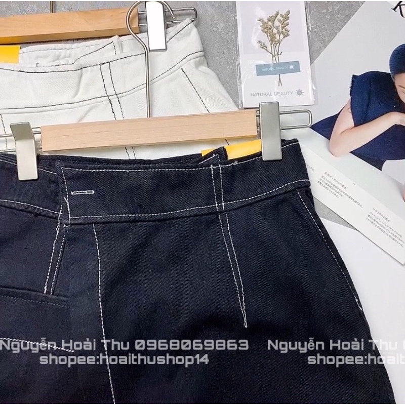 Chân váy ulzzang lệch vạt chỉ nổi siêu hot | BigBuy360 - bigbuy360.vn