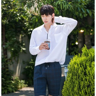 Sơ mi Cổ trụ Style Hàn Quốc Unisex