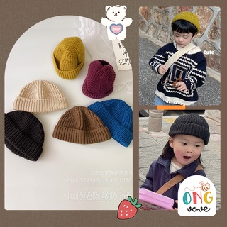 Mũ len trơn Hàn Quốc cho bé Style hàn nhiều màu xinh đáng yêu, mũ chụp len cute cho bé trên 2 tuổi Ongvove MT