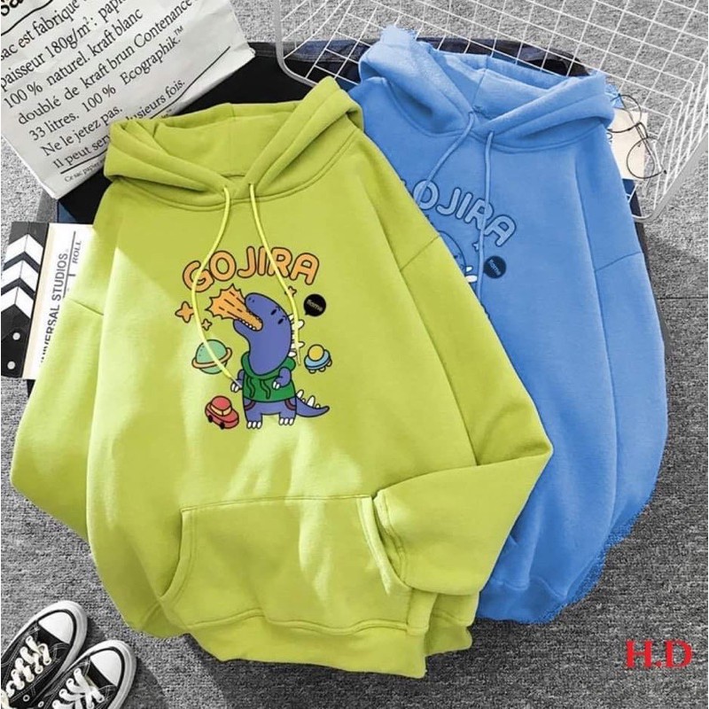 Áo hoodie khủng long GOJIRA chất nỉ ngoại cực đẹp
