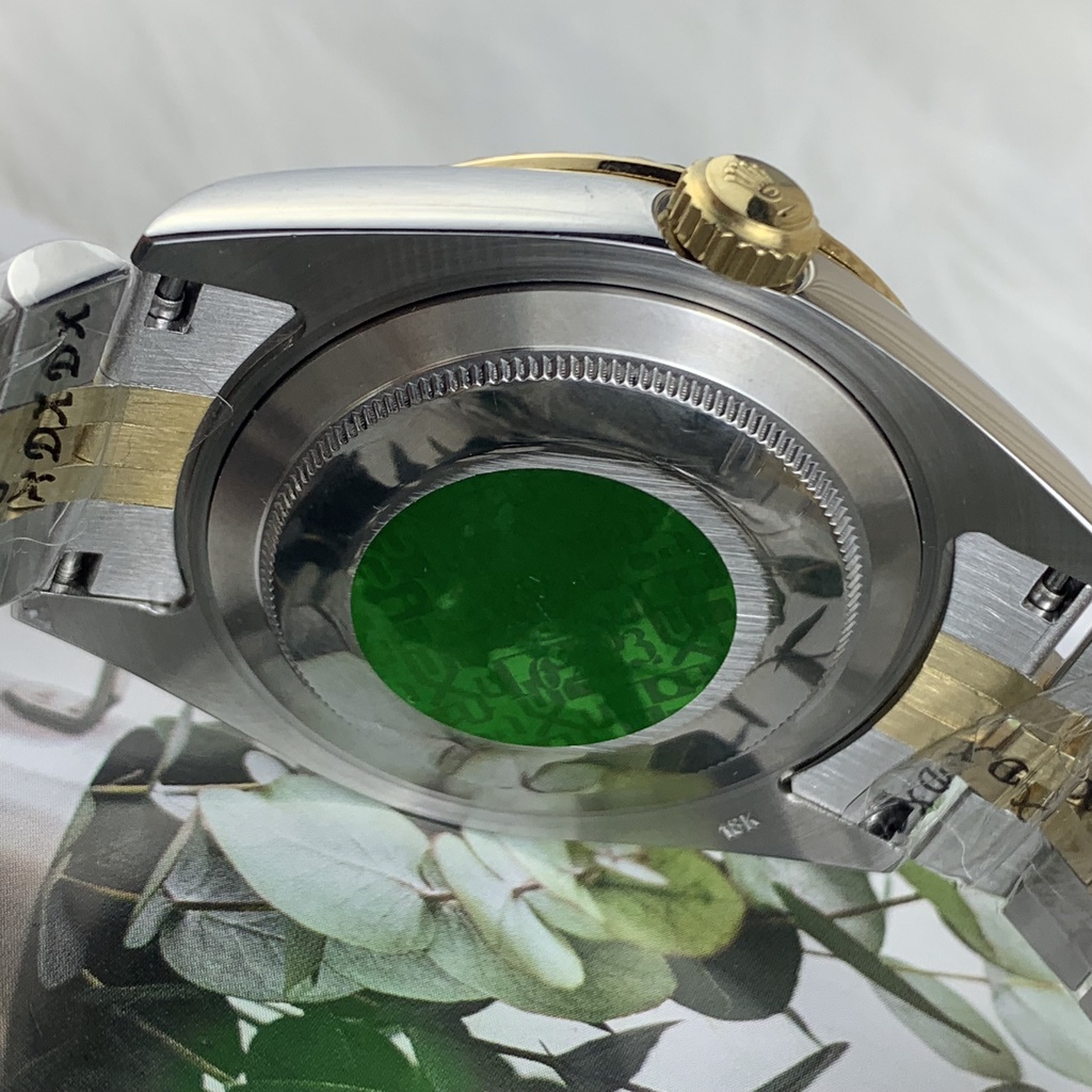 Đồng hồ Nam Rolex máy nhật dòng cơ Automatic size 41mm số đá mặt vàng dây đơ mi khóa vuông mới