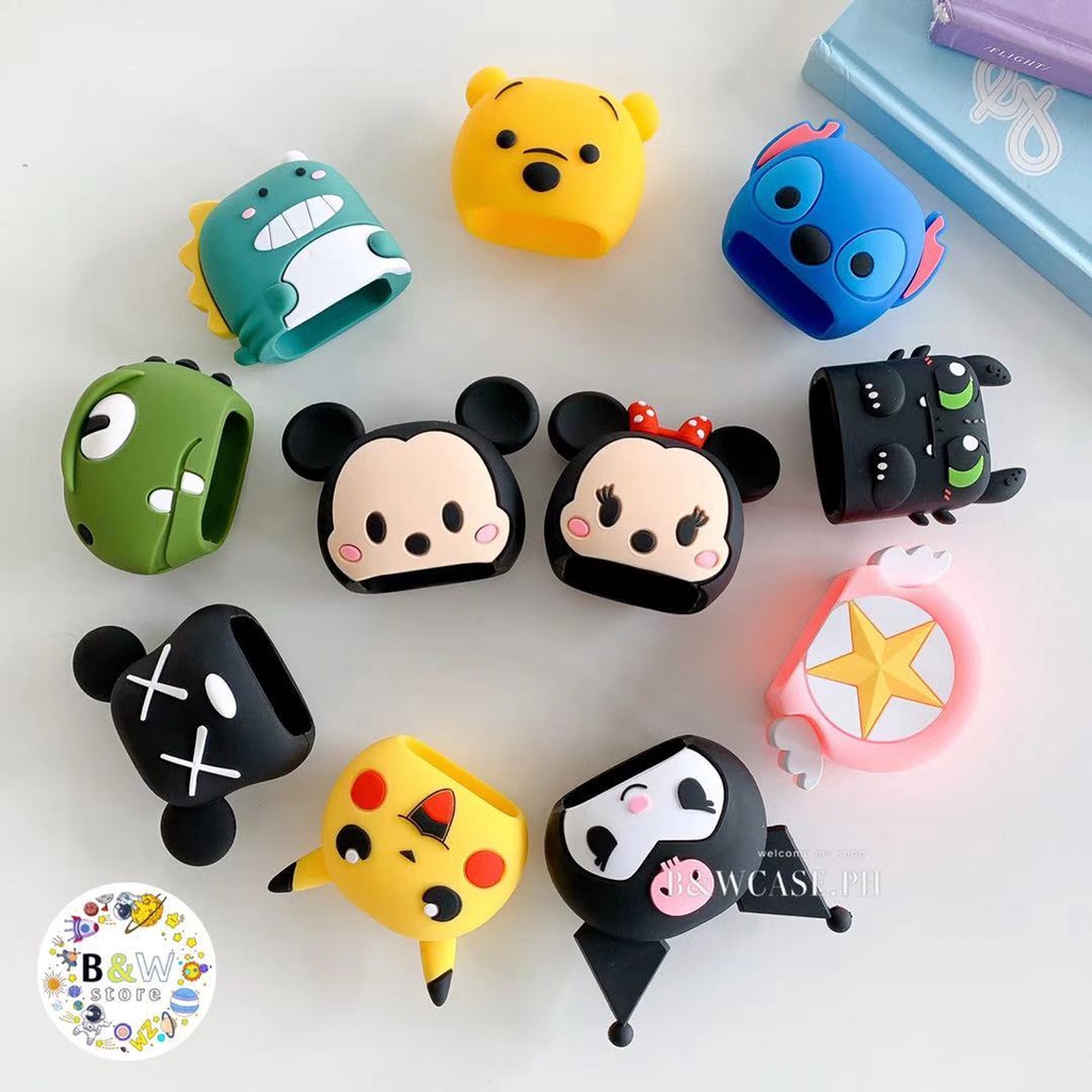 Phụ kiện bảo vệ dây cáp sạc nhanh hình thú hoạt hình thích hợp cho Iphone 18w 20w