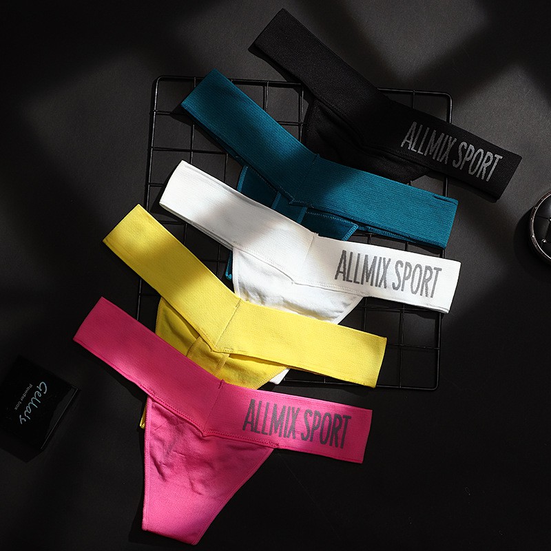 Quần lọt khe cotton cạp to dáng thể thao Allmix sport 9818