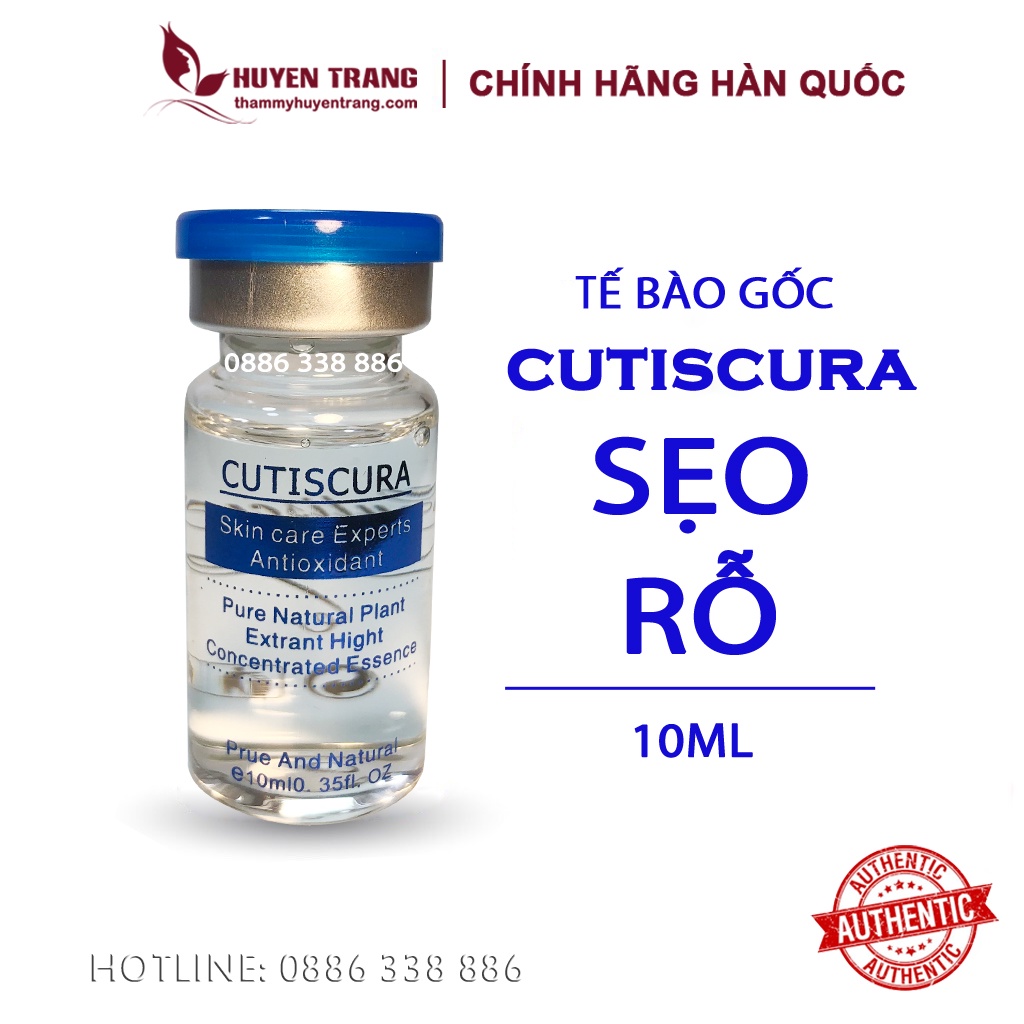 Hộp 20 Lọ Tế Bào Gốc CUTISCURA Serum Mụn, Trắng Da, Mờ Nám, Tàn Nhang, Nâng Cơ trẻ Hóa Tái Tạo Da Sẹo Rỗ NANOCEE