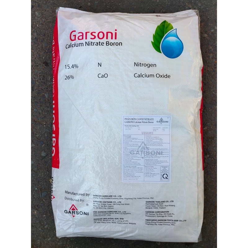 Phân bón canxi nitrate Garsoni túi 5kg