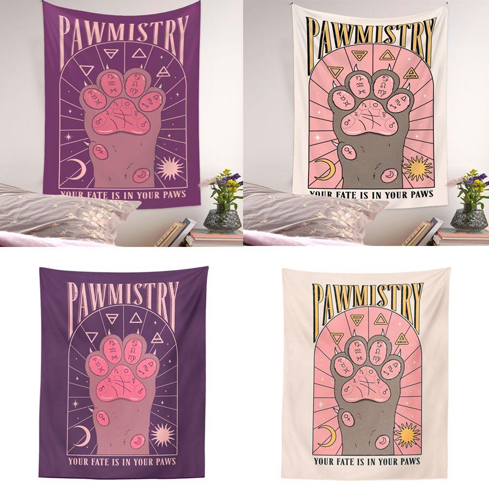 KUNHEV Thảm Trải Giường In Hình Chân Mèo Xinh Xắn