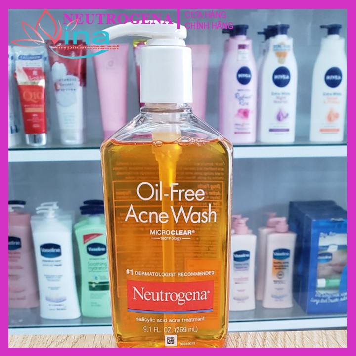 Sữa Rửa Mặt Mụn Neutrogena Oil-Free Acne Wash 269ML- MỸ