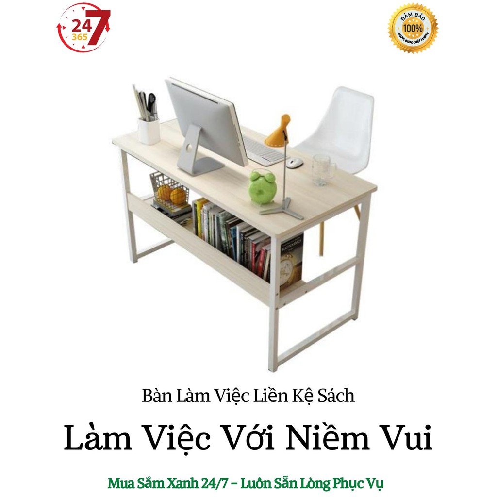 Bàn học I-table liền giá sách dưới gầm , bàn học và làm việc thông dụng , KT 80cm