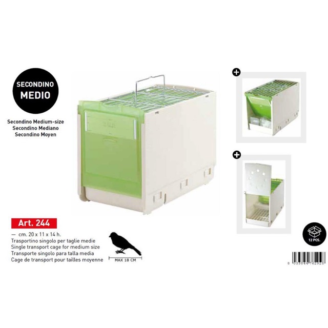 Lồng vận chuyển chim 244 size 18cm