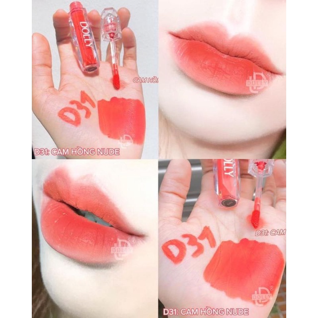 Super Son 2021  Son Kem Lì Dolly Super Matte Không Chì Màu Cam Tươi