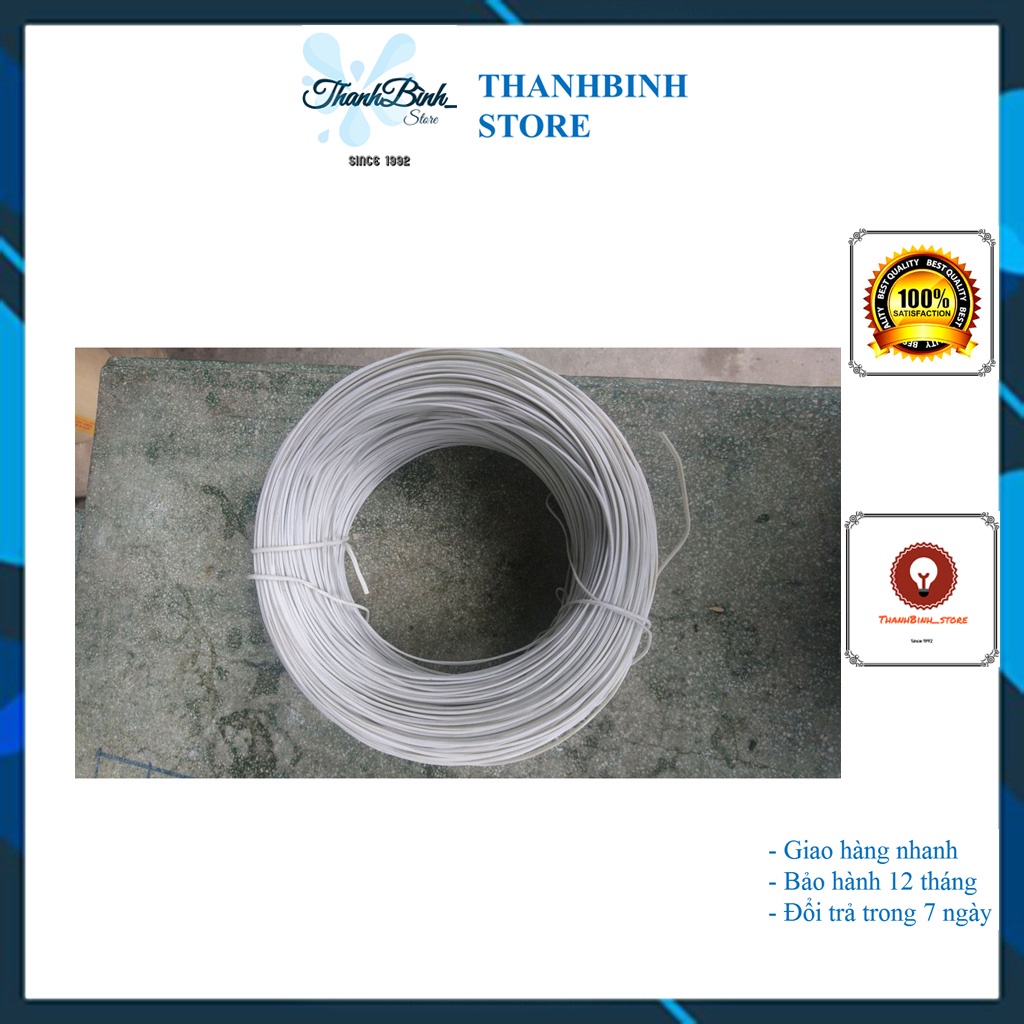 &lt; 100 GRAM &gt; DÂY THÉP BỌC NHỰA/ DÂY PHƠI QUẦN ÁO MÀU GHI- 2.5 LY