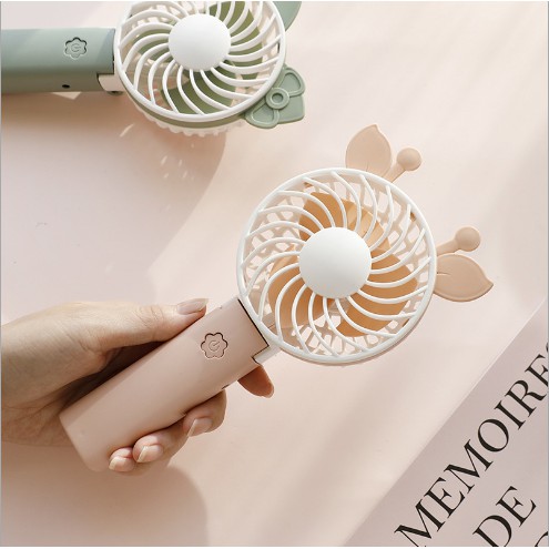 [XỊN_RẺ] Quạt Mini Fan Chính Hãng Siêu Mát Kèm Dây Sạc Tai Thú Có Thể Gập Để Bàn