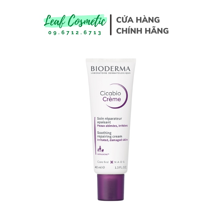 [ 40ml - 100ml ] Kem dưỡng phục hồi da Bioderma Cicabio Creme