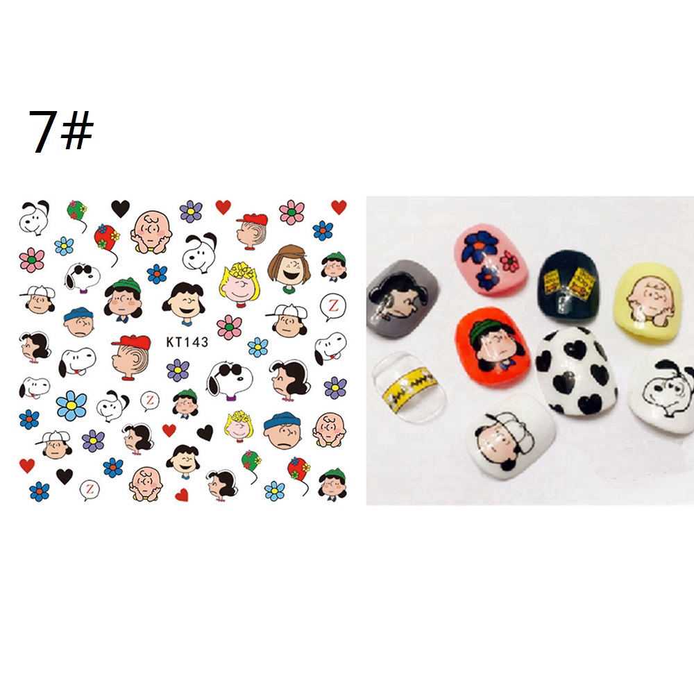 Mới Sticker Dán Móng Tay Hình Hoạt Hình Sesame Street / Snoopy / Kỳ Lân / Sesame Street Đáng Yêu Cho Bé