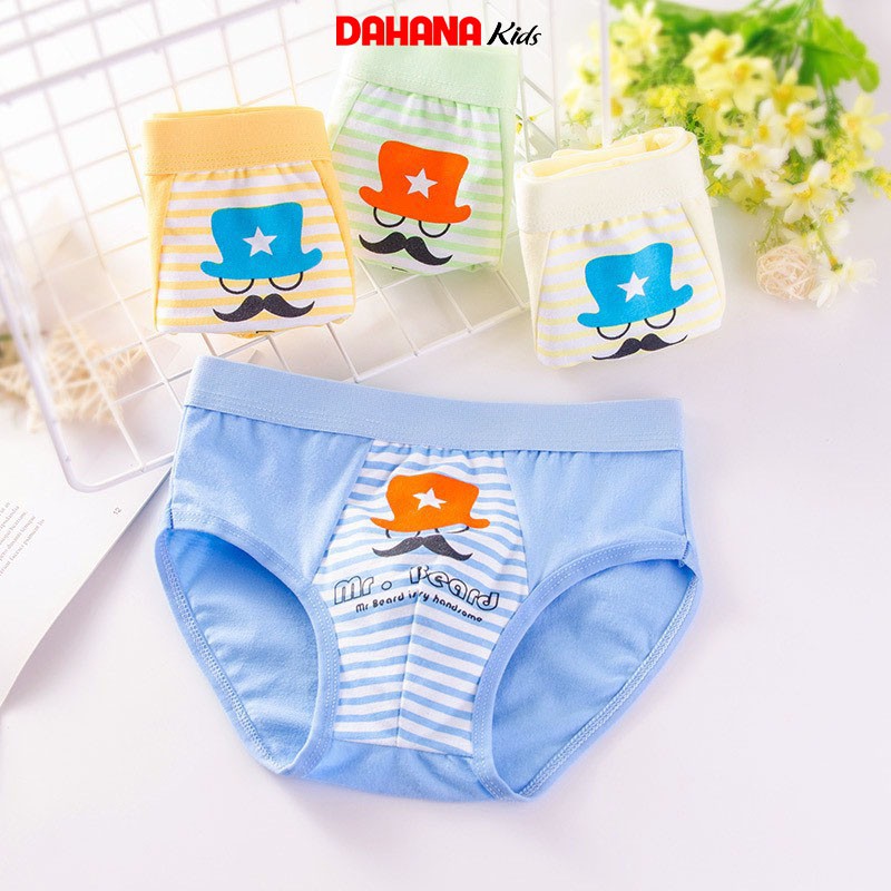 COMBO 4 Quần Sịp Tam Giác Bé Trai Cotton Cao Cấp DAHANA Kids - Quần Lót Tam Giác Bé trai ( Có Size Đại Cho Trẻ Béo)