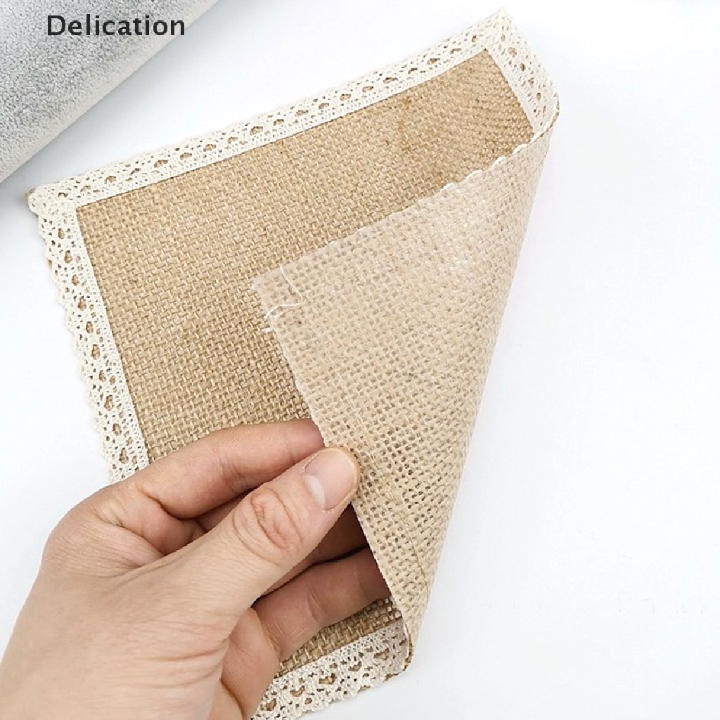 Tấm Lót Bàn Ăn Bằng Vải Bố Tự Nhiên Chống Nóng Tiện Dụng Cho Nhà Bếp