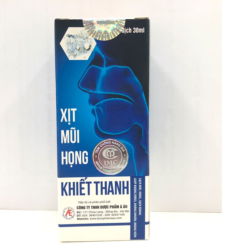 Xịt Mũi Họng Khiết Thanh hỗ trợ viêm mũi dị ứng , chai 30ml , Luxcare