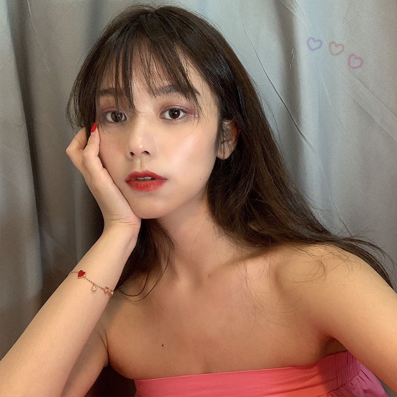 Vòng tay mặt hình trái tim đính kim cương nhân tạo cho nữ | BigBuy360 - bigbuy360.vn