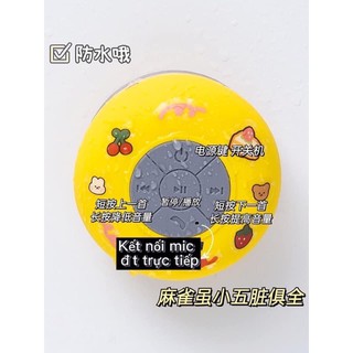 Loa bluetooth mini chống nước BTS 06,Loa Mini Không Dây Gắn Tường, Nhà Tắm tặng kèm miếng dán Sticker Cute